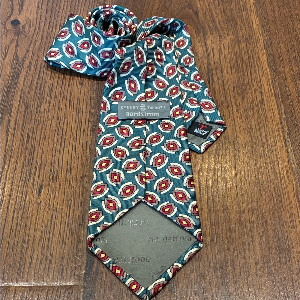Robert Talbott Blue And Red Patterned Tie - image 3